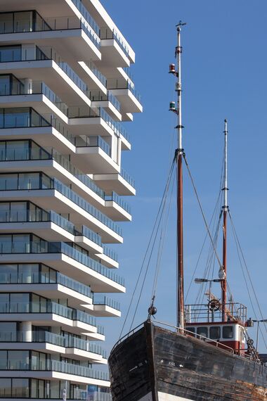 ConceptSystem 77 Alumínium ablakok és ConceptWall 50 Alumínium függönyfalak - Baelskaai 12 (Oosteroever) található Oostende, Belgium